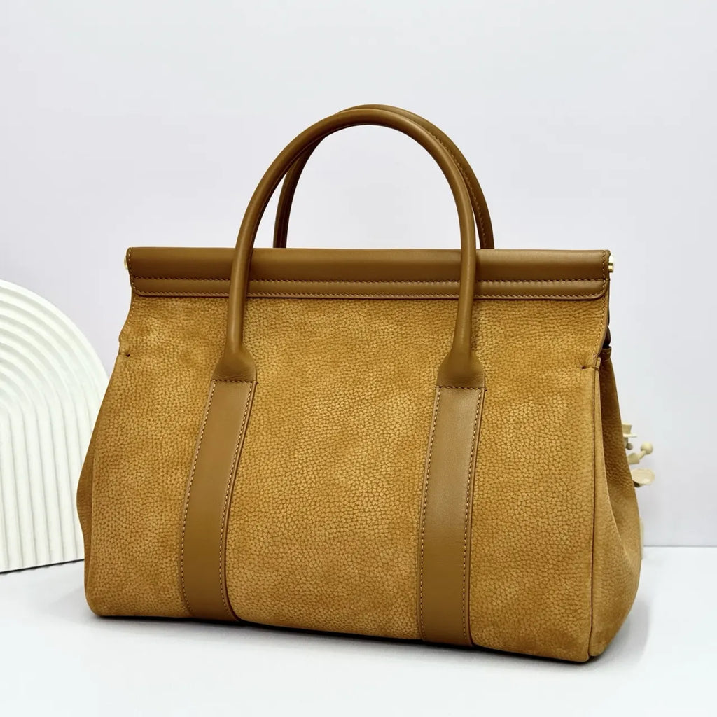 Loro Piana Caramel Suede Bag - Hình 2