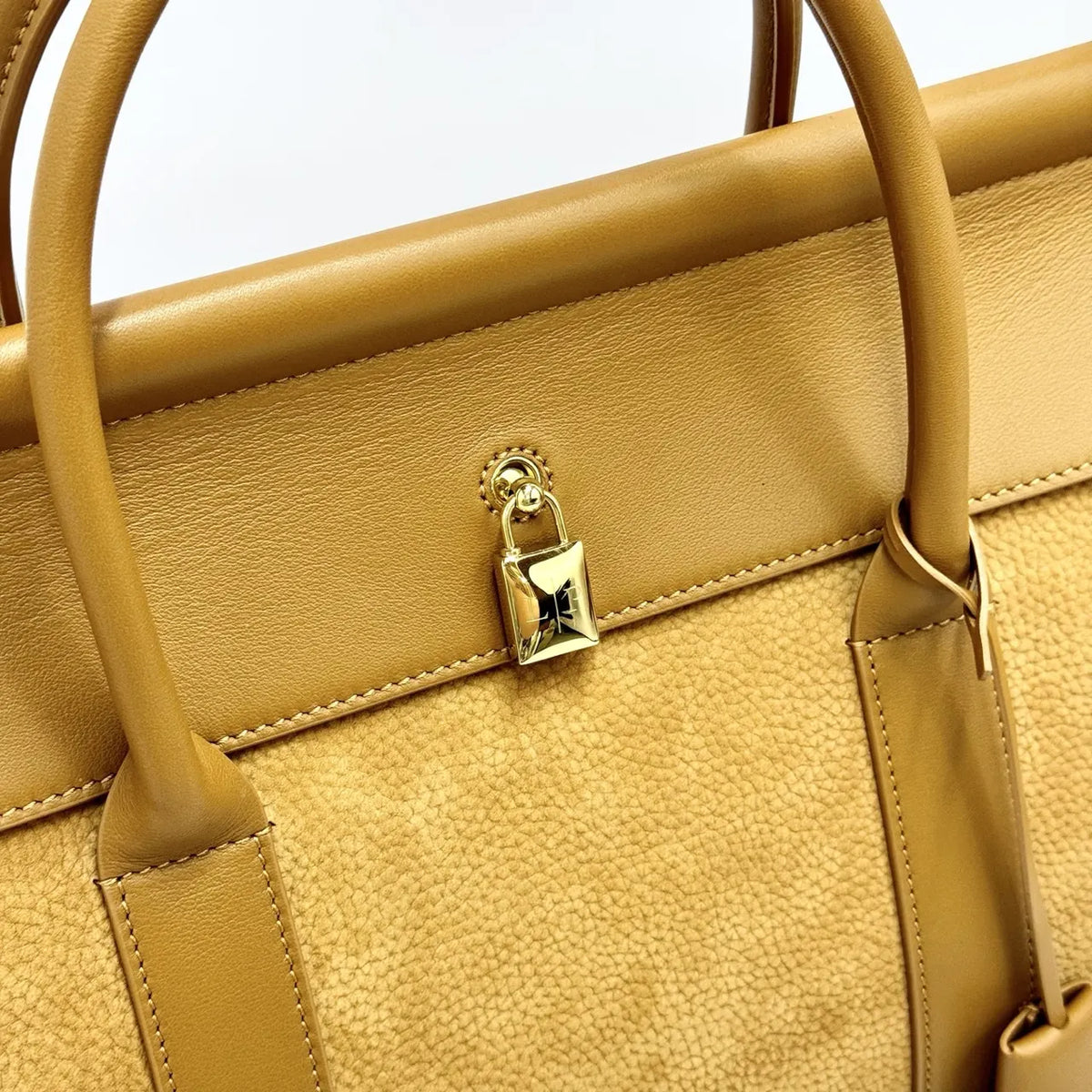 Loro Piana Caramel Suede Bag - Hình 6