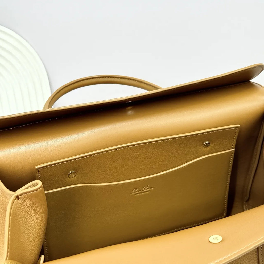Loro Piana Caramel Suede Bag - Hình 9