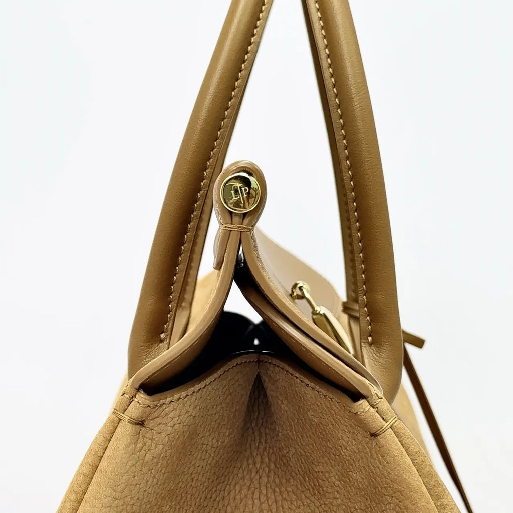 Loro Piana Caramel Suede Bag - Hình 7
