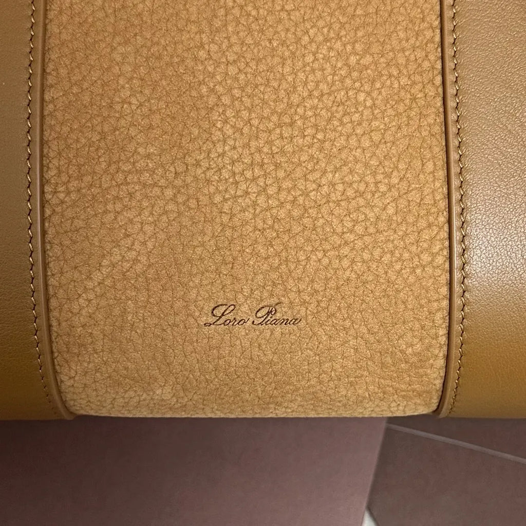 Loro Piana Tan Suede Bag - Hình 7