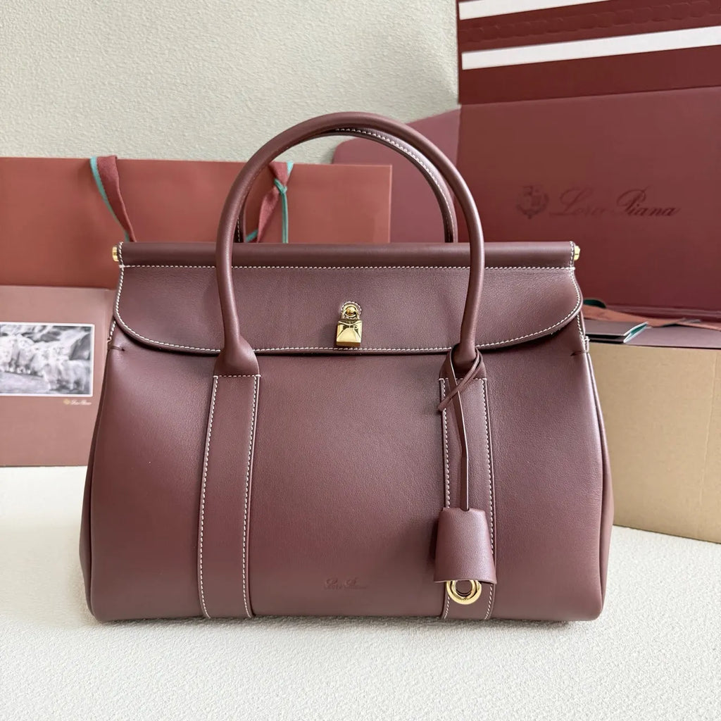 Loro Piana Burgundy Frame Bag