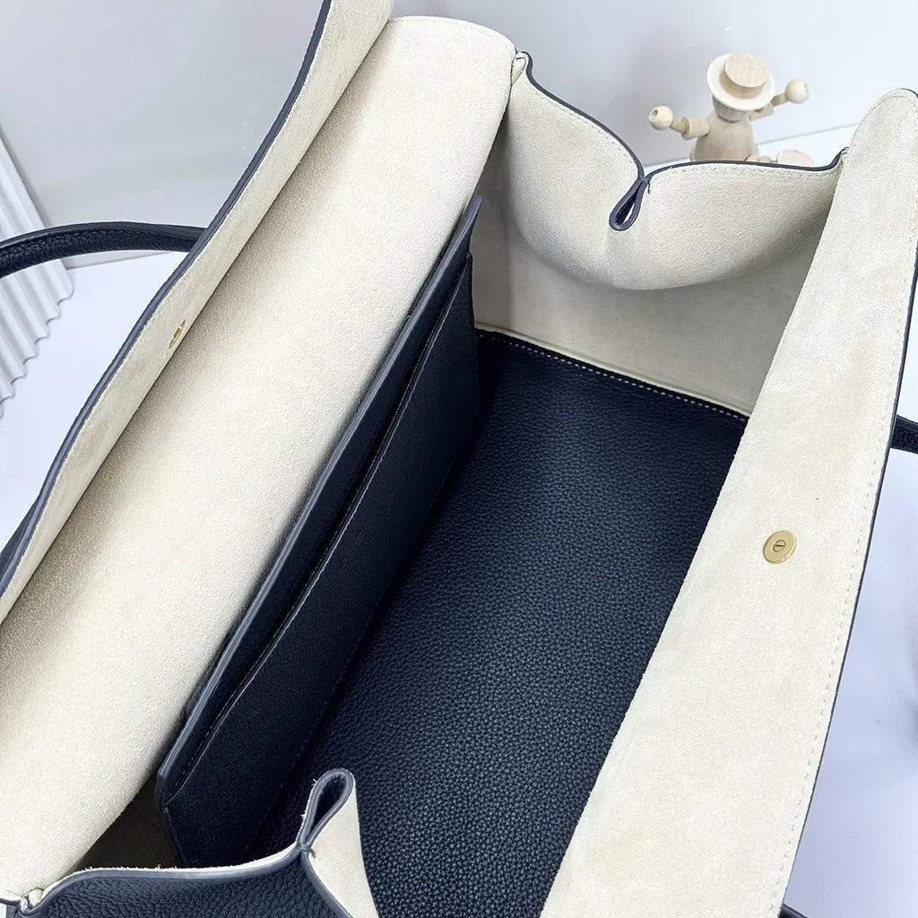 Loro Piana Navy Boston Bag - Hình 8
