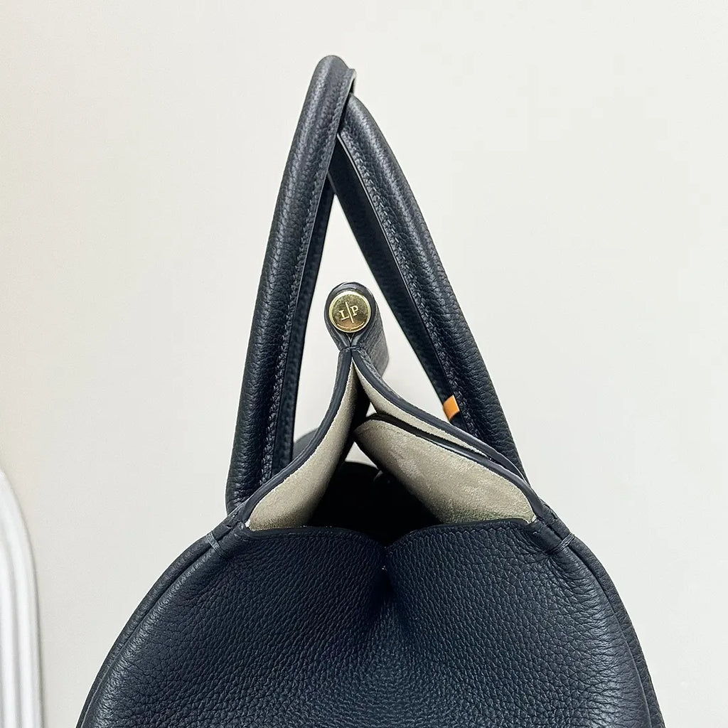 Loro Piana Navy Boston Bag - Hình 5