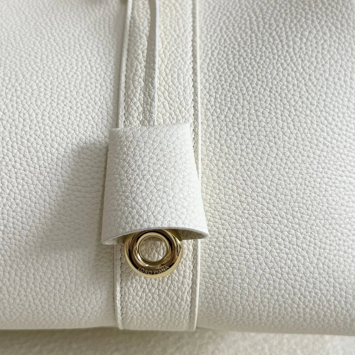 Loro Piana Cream Galea Bag - Hình 7