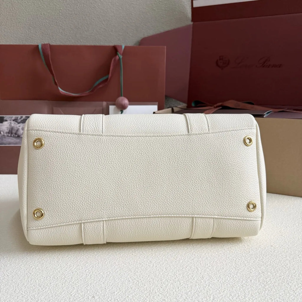 Loro Piana Cream Galea Bag - Hình 4