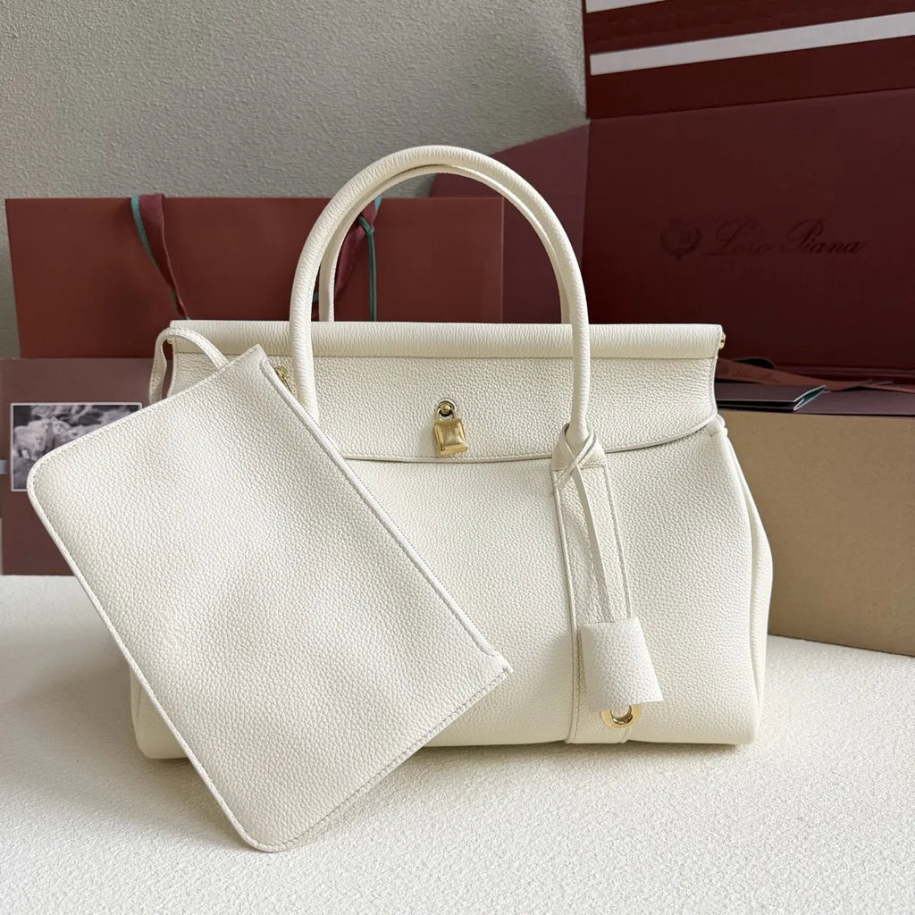 Loro Piana Cream Galea Bag - Hình 2