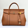 Loro Piana Caramel Leather Trunk Bag