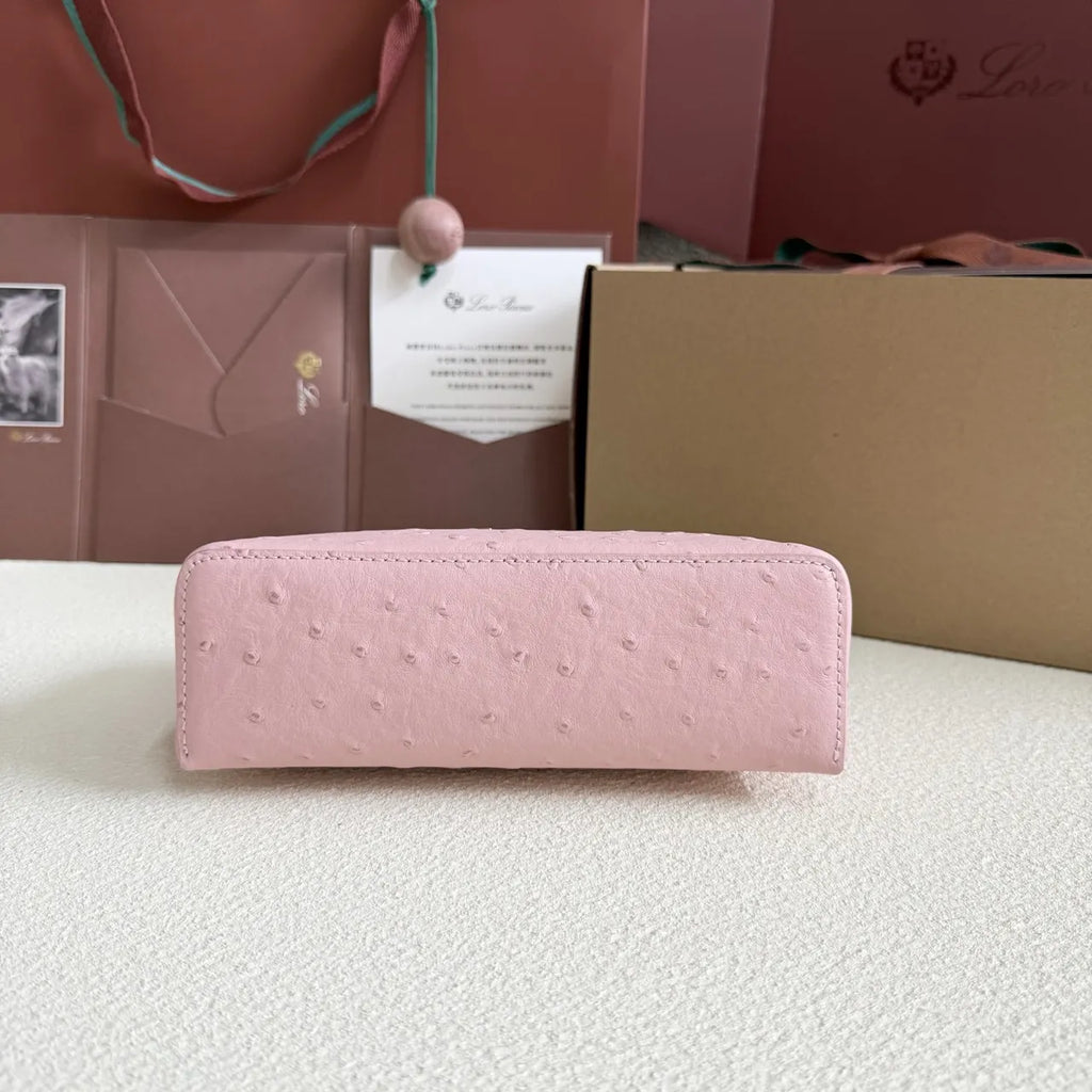 Loro Piana Pink Ostrich Vanity - Hình 2