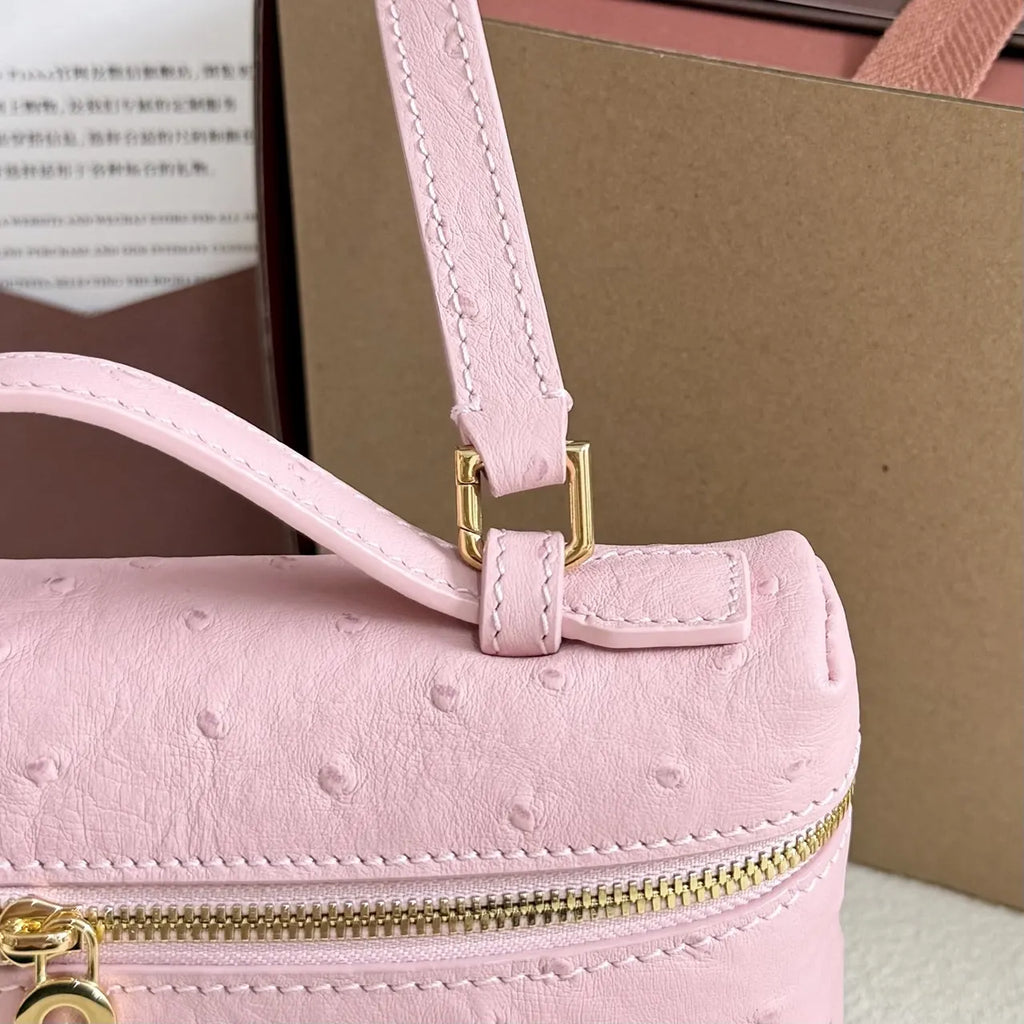 Loro Piana Pink Ostrich Vanity - Hình 8