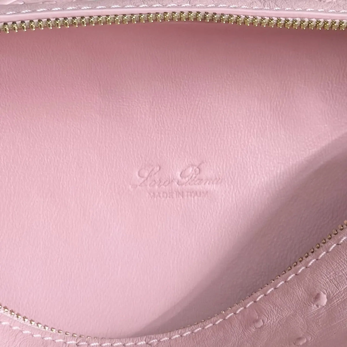 Loro Piana Pink Ostrich Vanity - Hình 9