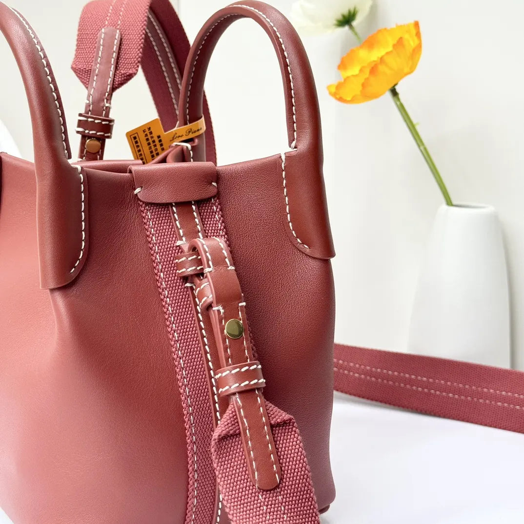 Loro Piana Sienna Brown Bucket Bag - Hình 5