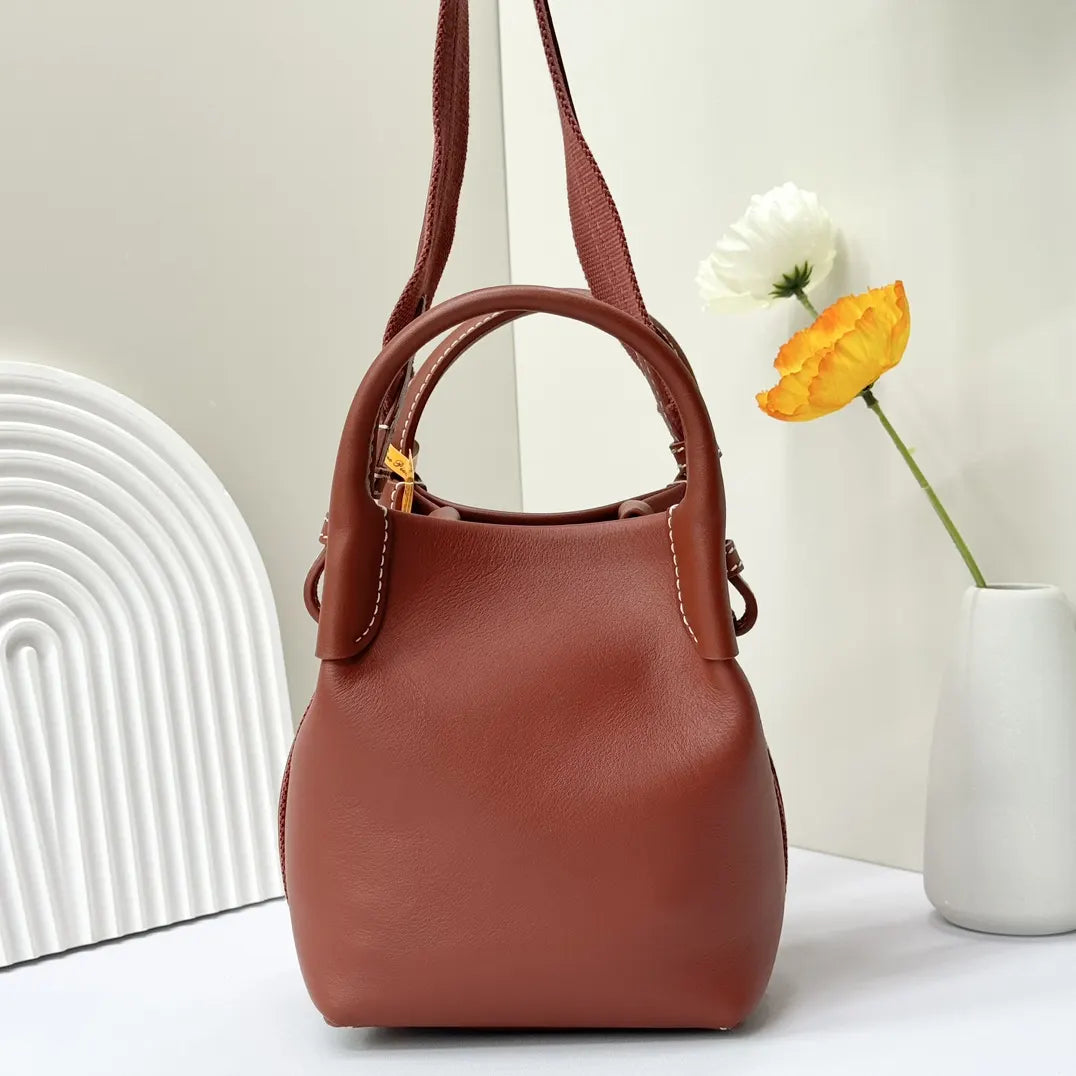 Loro Piana Sienna Brown Bucket Bag - Hình 2