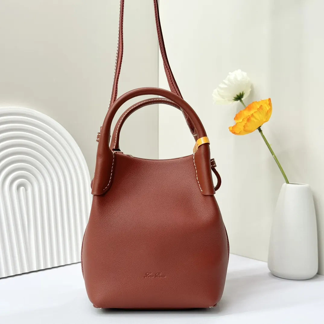 Loro Piana Sienna Brown Bucket Bag