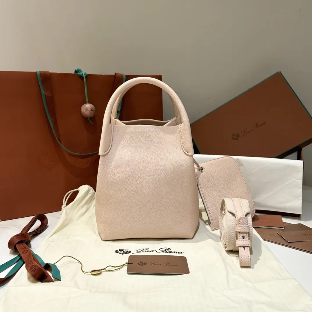 Loro Piana Powder Pink Bucket - Hình 2