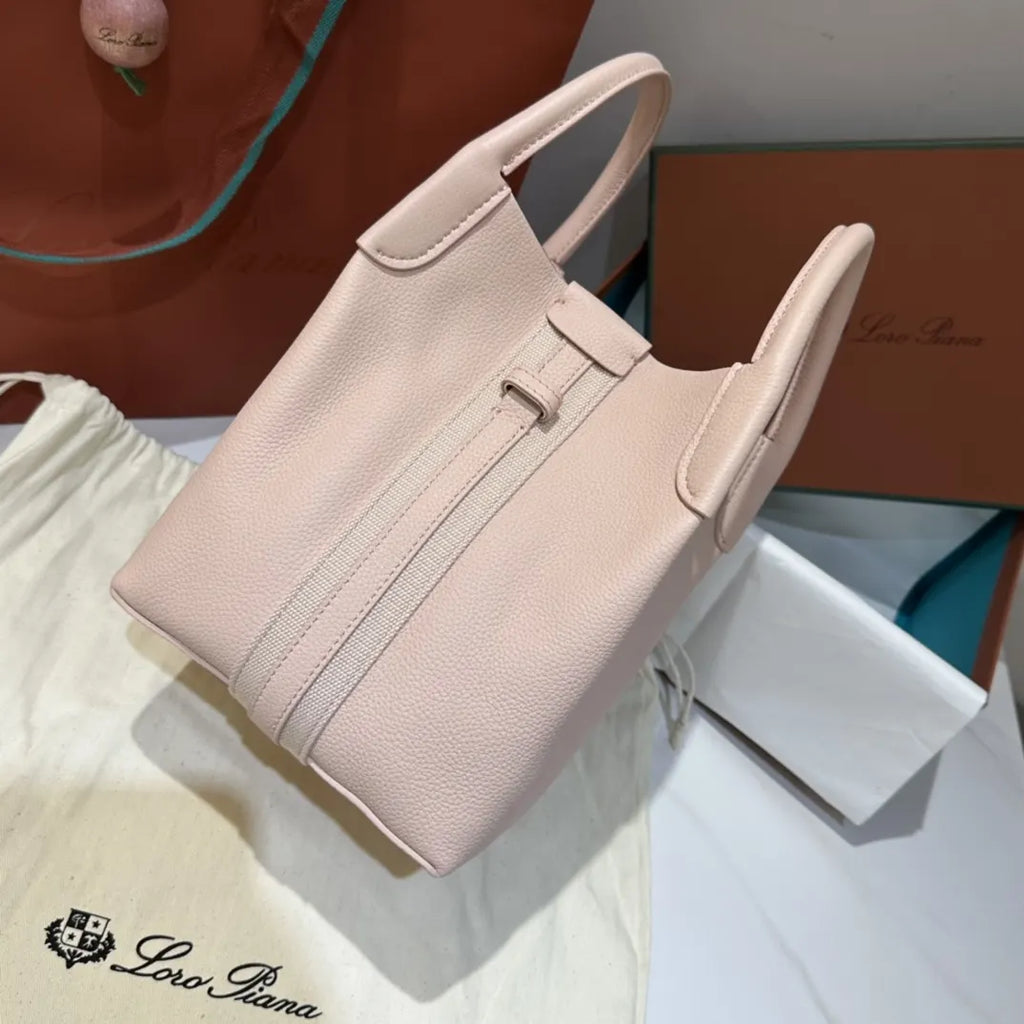 Loro Piana Powder Pink Bucket - Hình 3