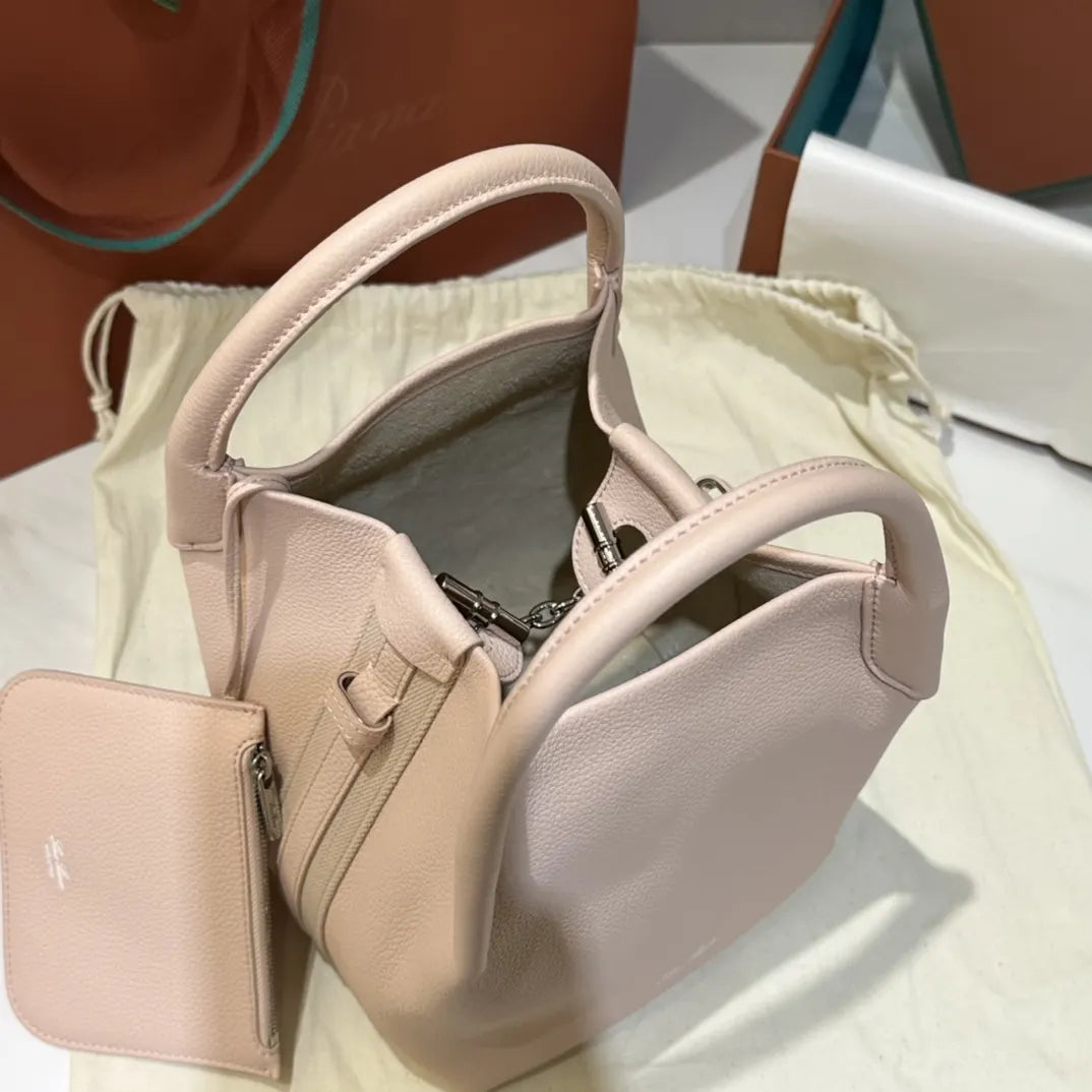 Loro Piana Powder Pink Bucket - Hình 6