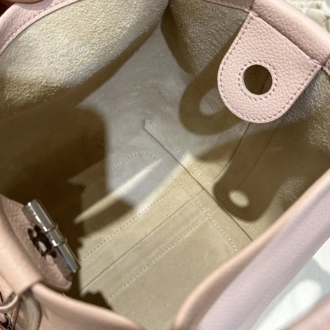 Loro Piana Powder Pink Bucket - Hình 7