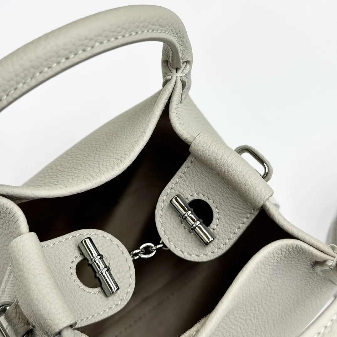 Loro Piana Dove Grey Bucket - Hình 8