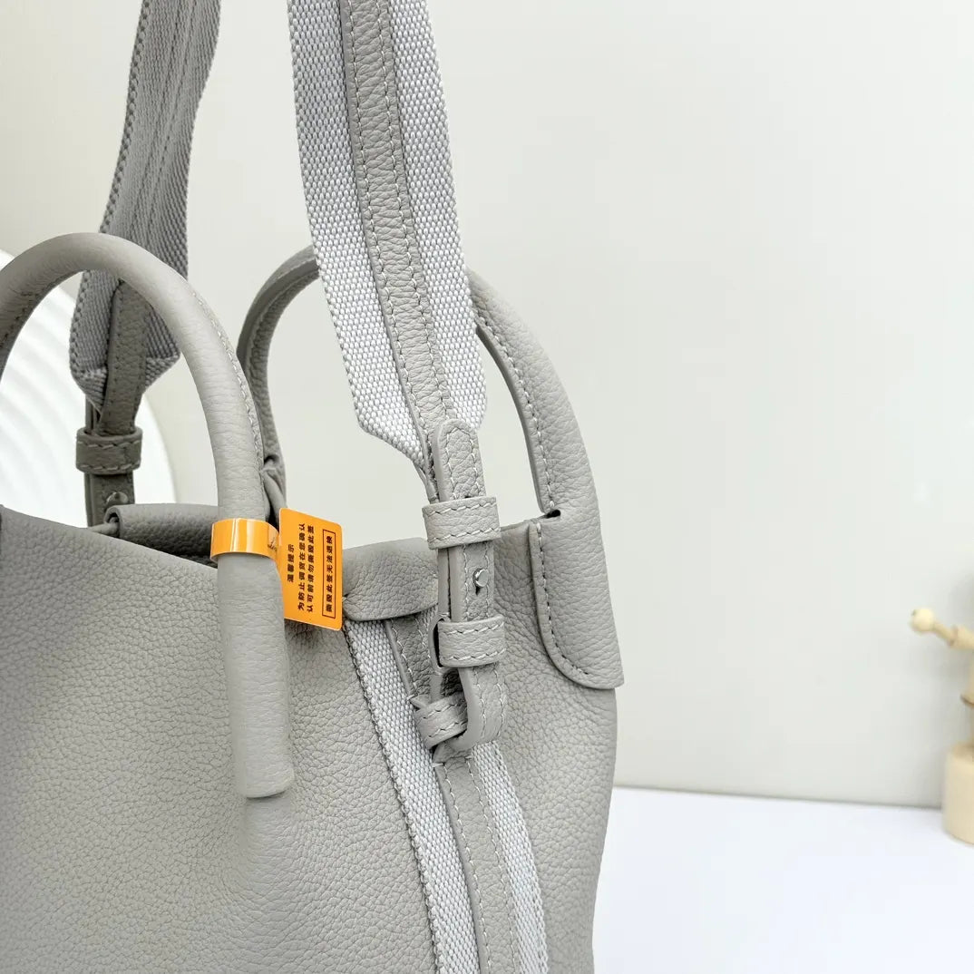 Loro Piana Dove Grey Bucket - Hình 6