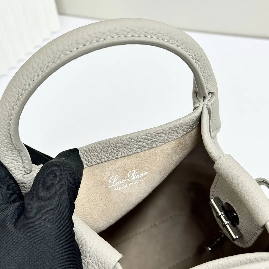 Loro Piana Dove Grey Bucket - Hình 9