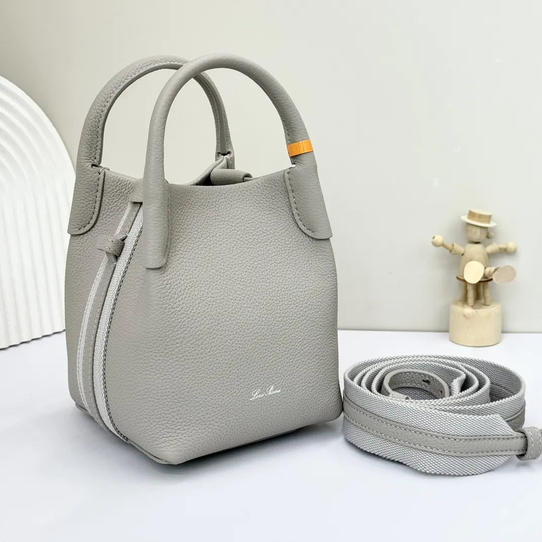 Loro Piana Dove Grey Bucket - Hình 2