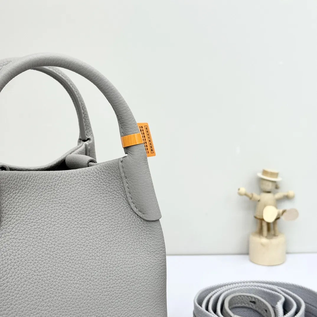 Loro Piana Dove Grey Bucket - Hình 7