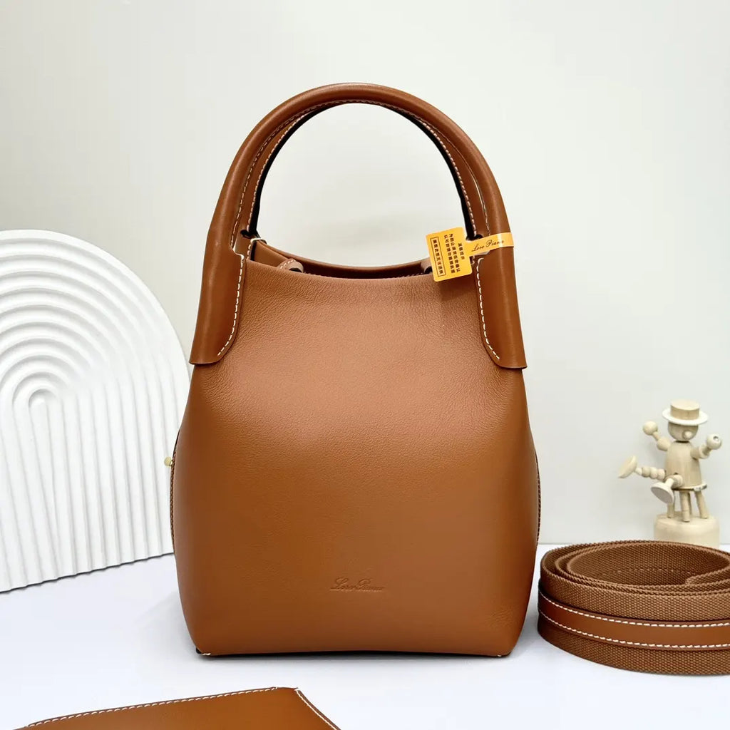 leather Loro Piana Cognac Bucket