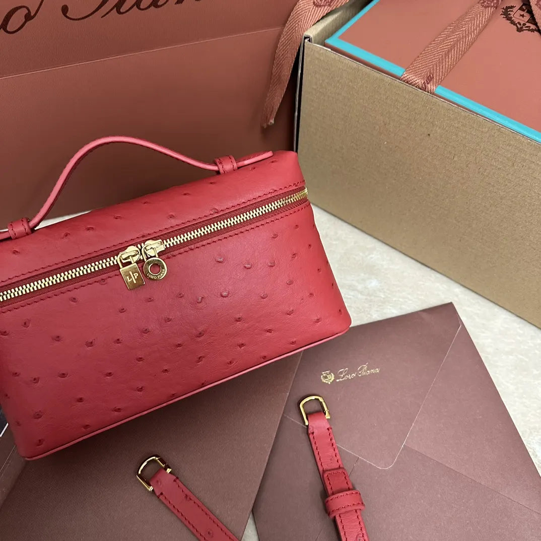 Loro Piana Coral Ostrich Vanity - Hình 6