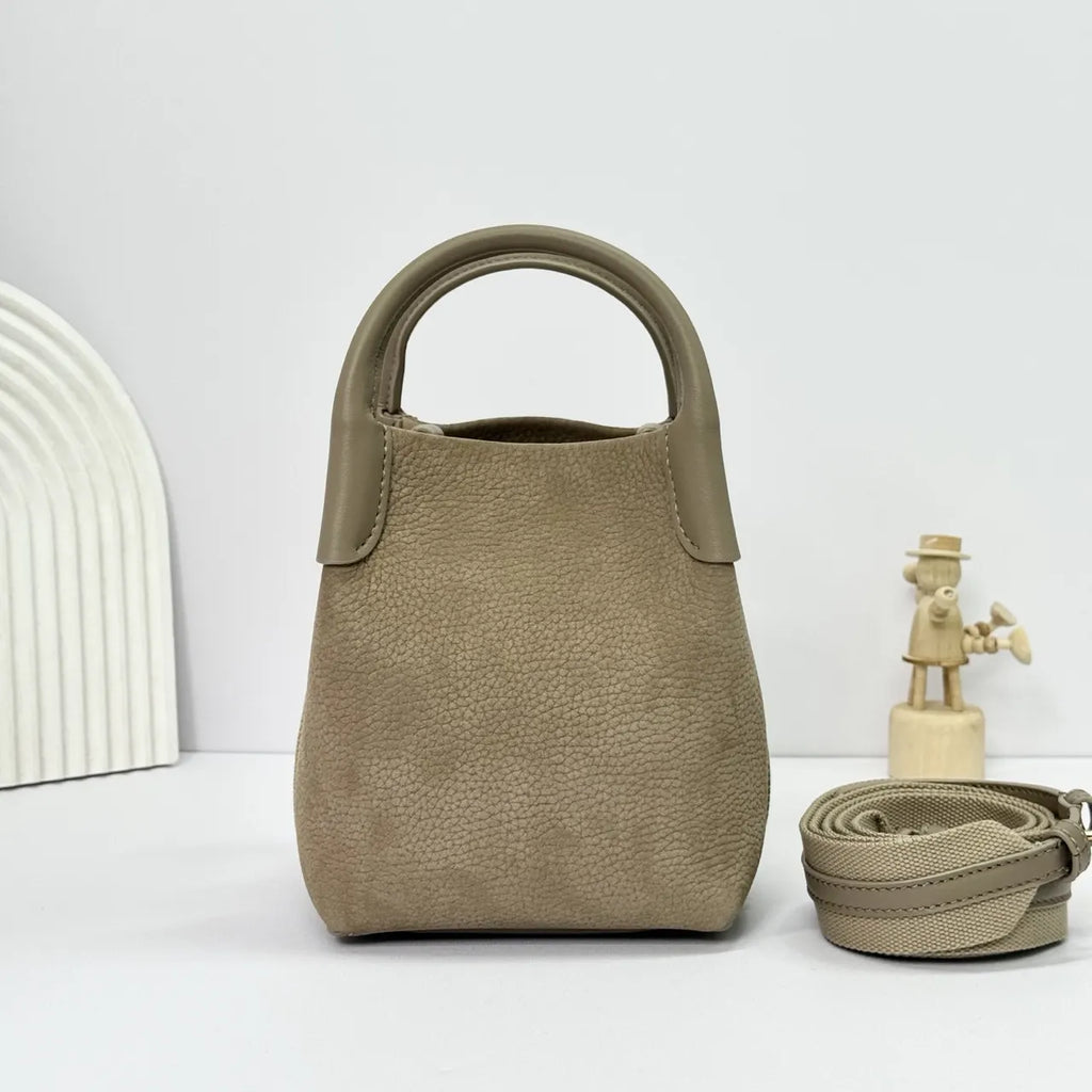 Loro Piana Taupe Bucket Bag - Hình 2