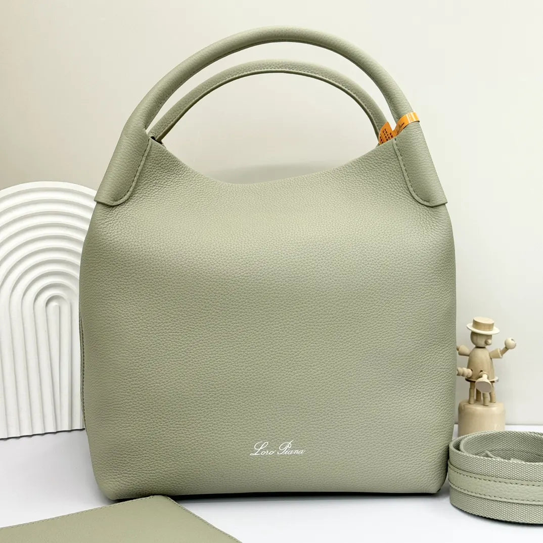 Loro Piana Seafoam Green Leather Bag