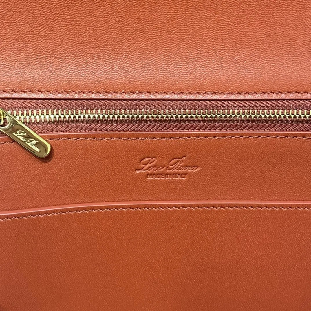 Loro Piana Navy Saddle Bag - Hình 8