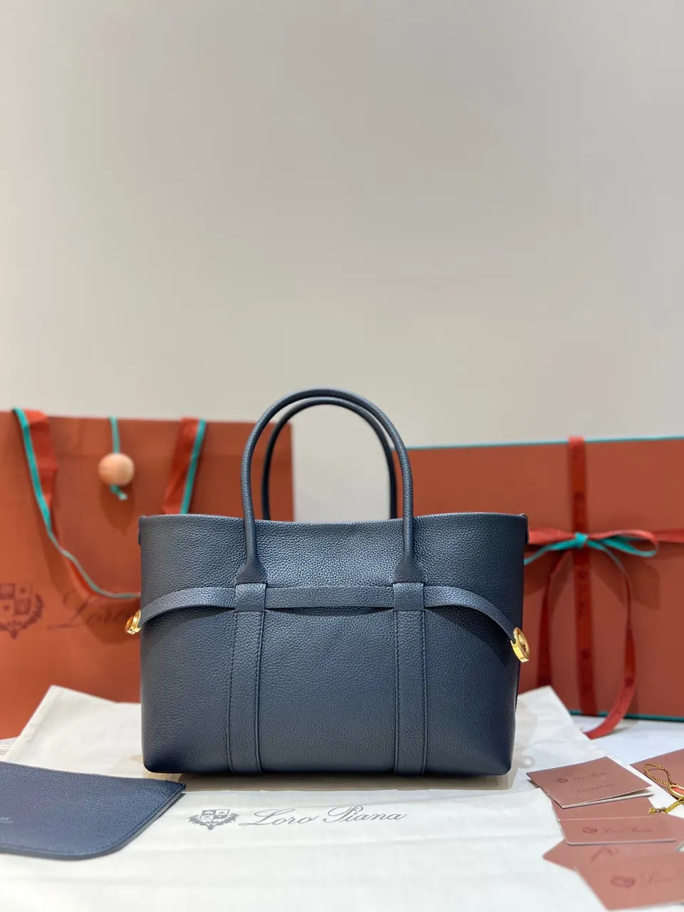 Loro Piana Blue Leather Sesia