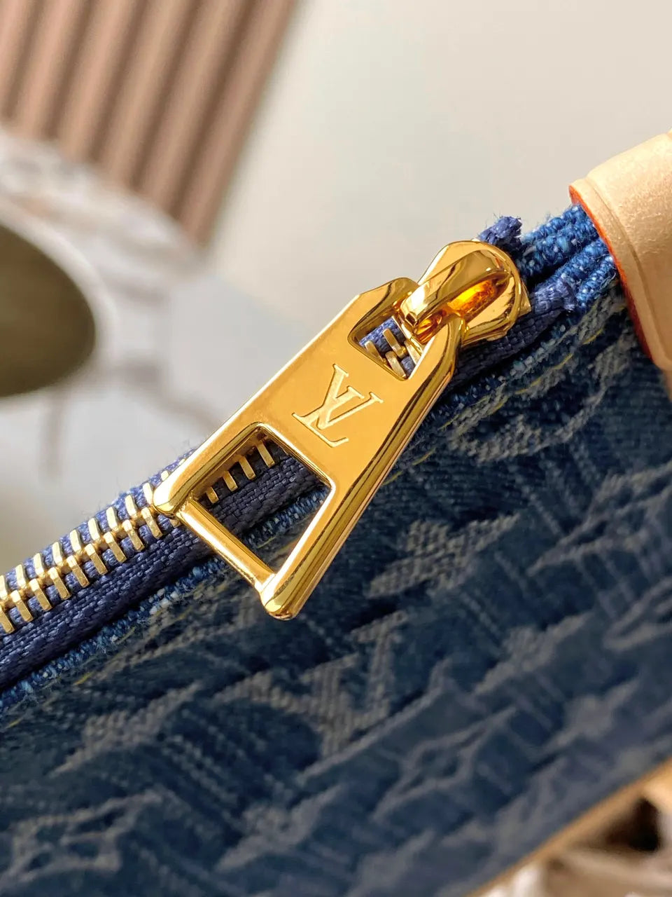 monogram LV Blue Denim Neverfull - Hình 7