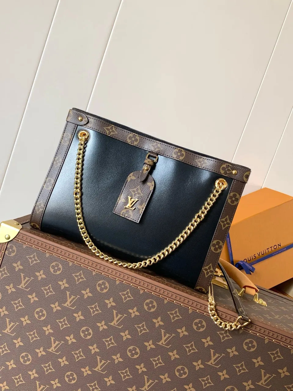 LV Black Leather Monogram