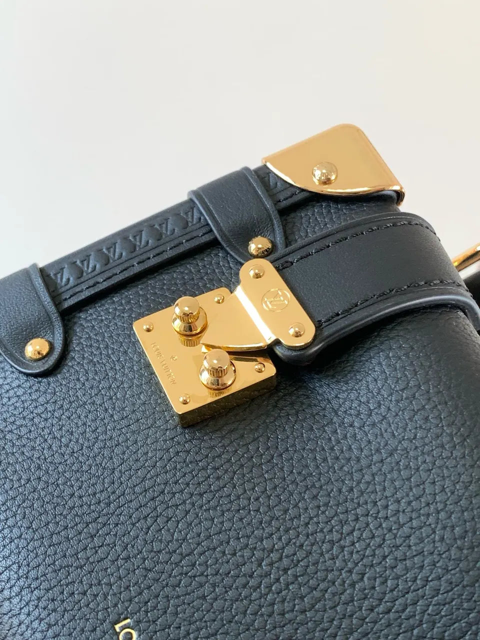 Louis Vuitton Black Leather Soft Trunk - Hình 4