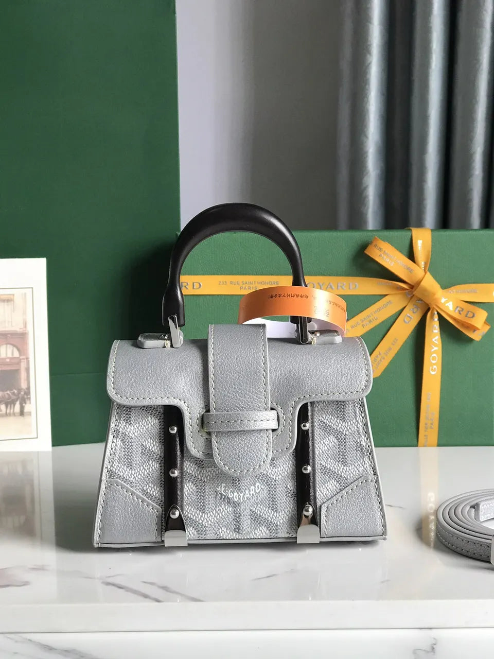 Goyard Gray Saigon Structure Mini