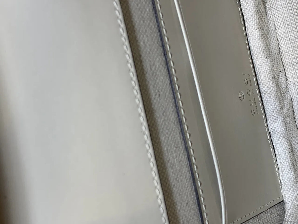 Gucci White Bamboo Bag - Hình 4