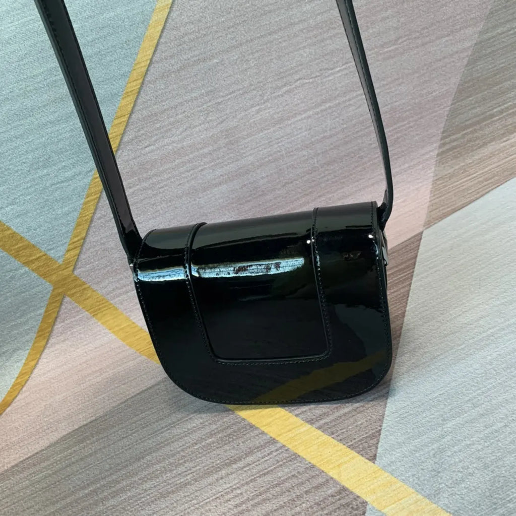 Valentino Black Patent Leather Bag - Hình 6