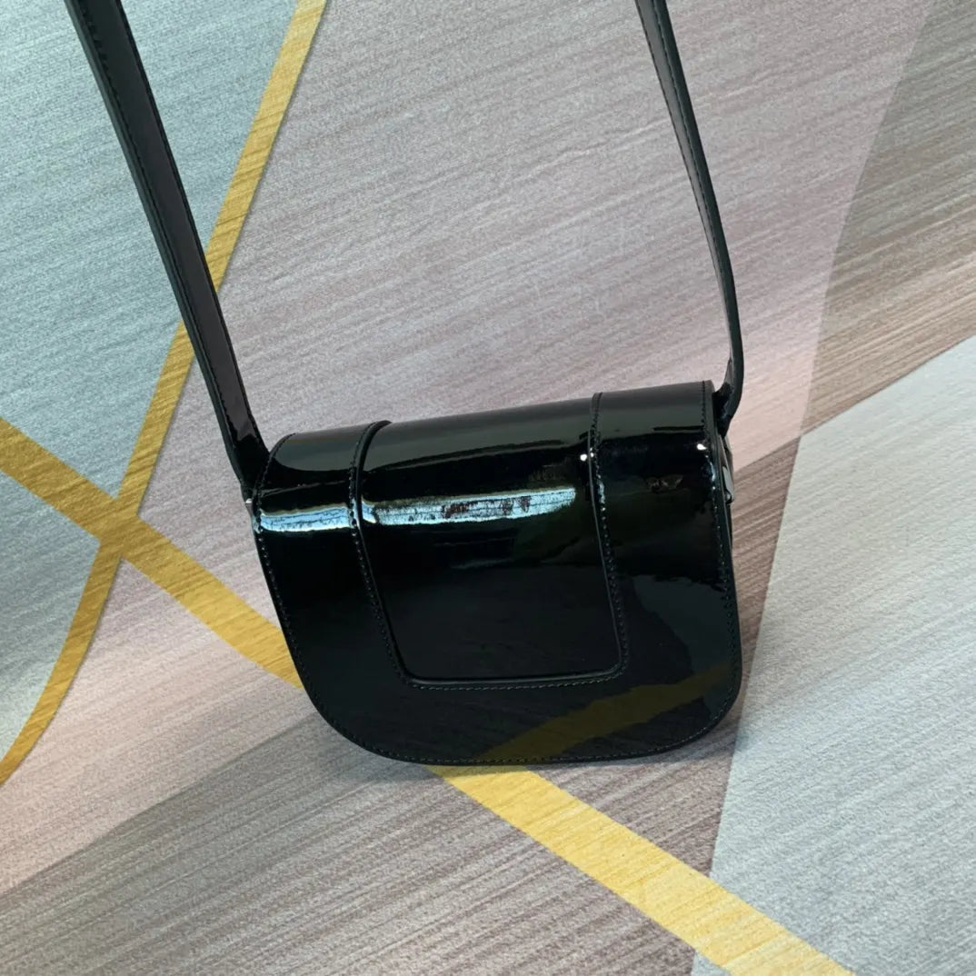 Valentino Black Patent Leather Bag - Hình 6