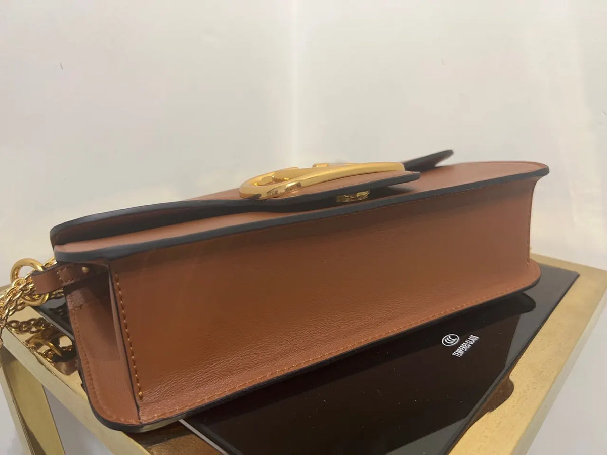 Valentino Caramel VLogo Bag gold - Hình 5