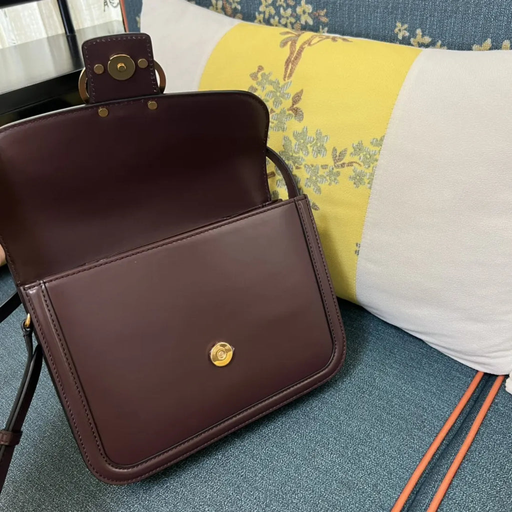 leather Valentino Burgundy VLogo Bag - Hình 7