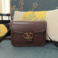 leather Valentino Burgundy VLogo Bag