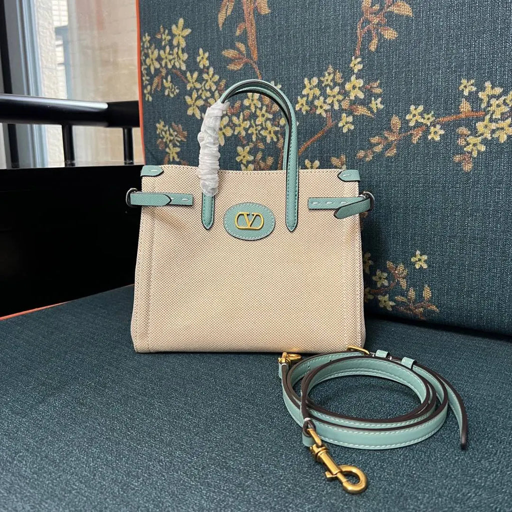 Valentino Ivory & Aqua Bag