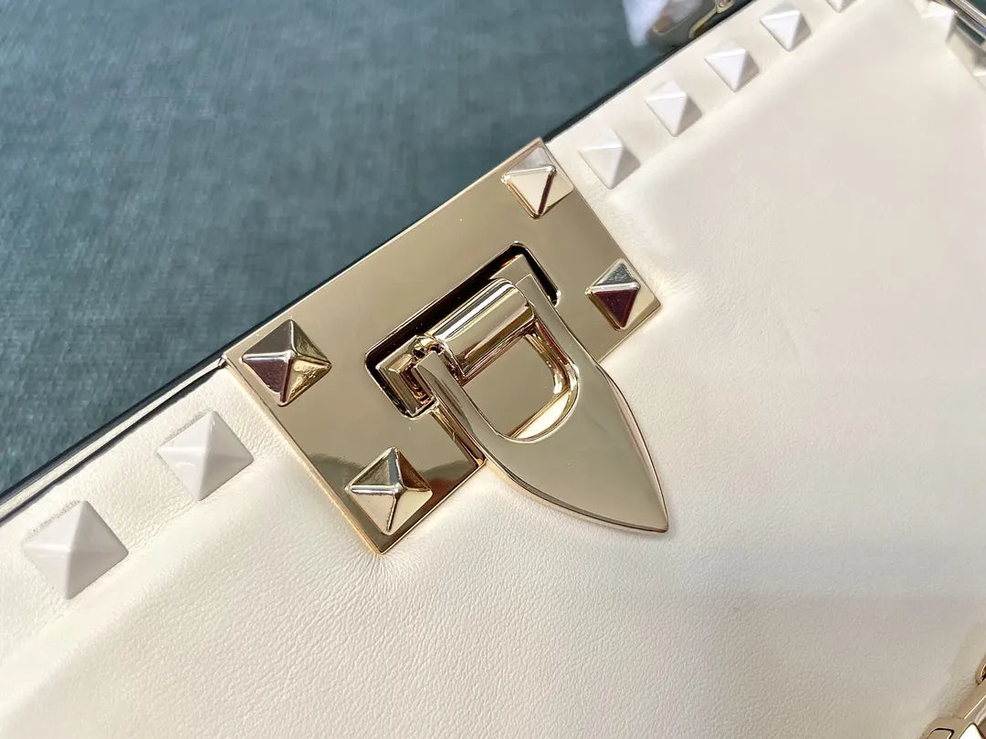 Valentino Ivory Leather Bag - Hình 3