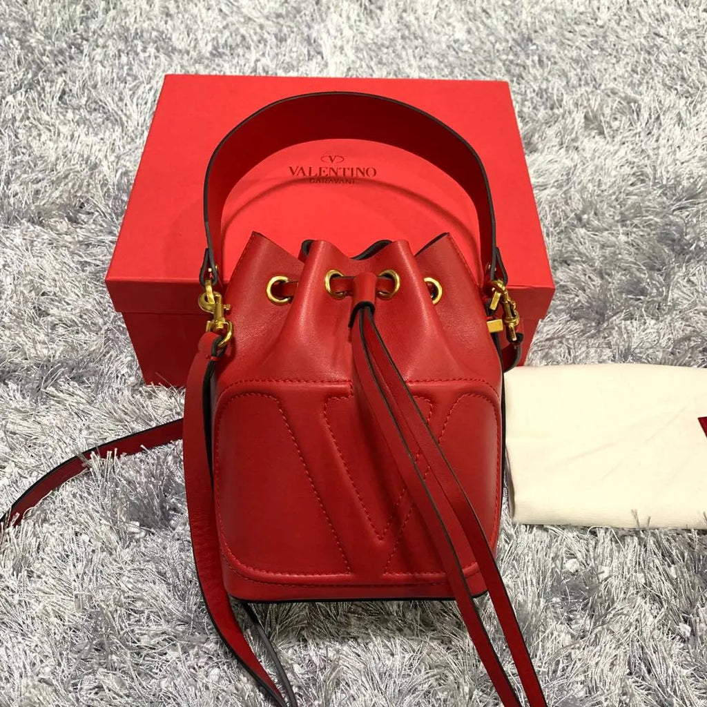 Valentino Red Bucket Bag