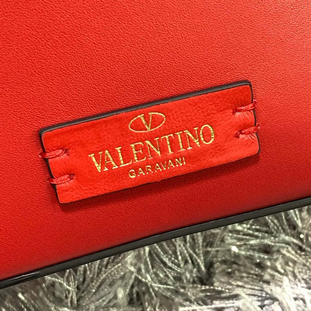 Valentino Red Bucket Bag - Hình 6