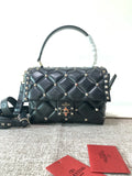 Valentino Stud Sign Black Bag