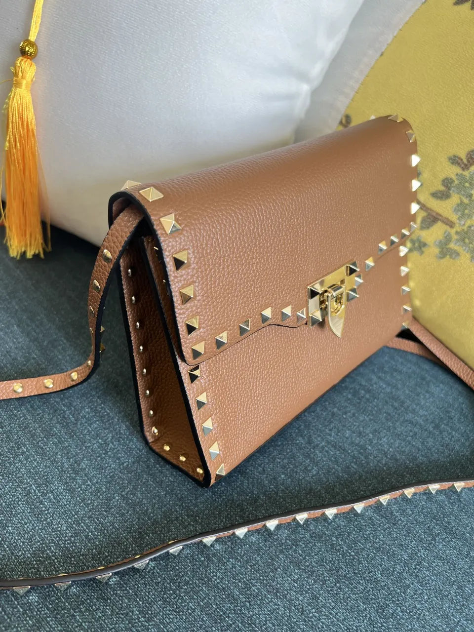 Valentino Caramel Rockstud Bag