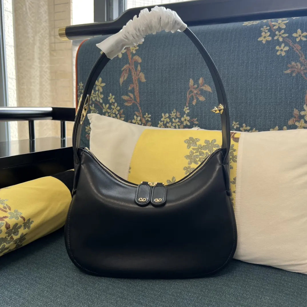 Valentino Black Leather Hobo